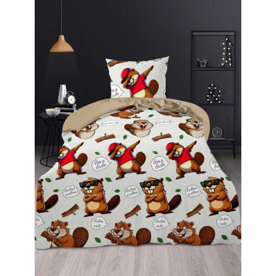 КПБ Тинейджер Перкаль 1,5 спальный, рис. 20450 Бобр добр