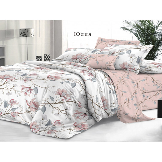 КПБ Сатин De Luxe 1,5 спальный рис. Юлия