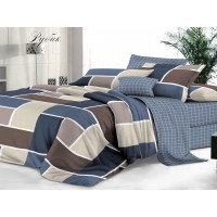 КПБ Сатин De Luxe Дуэт Семейный рис. Рубик