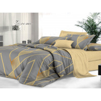 КПБ Сатин De Luxe 2 спальный Макси рис. Золото