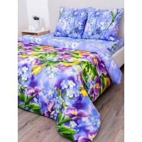 КПБ Delight бязь 1,5 спальный рис. 3925 Фиалки