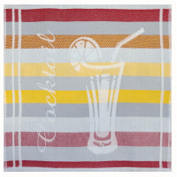 Салфетка пестротканая 30х30 см, рис. Коктейль, 4010