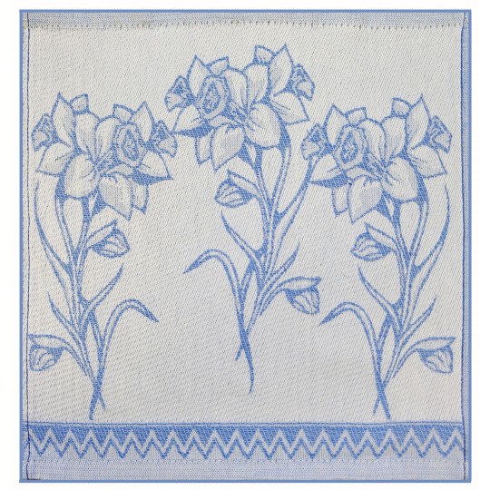 Салфетка пестротканая 30х30 см, рис. Нарциссы-2, 7754