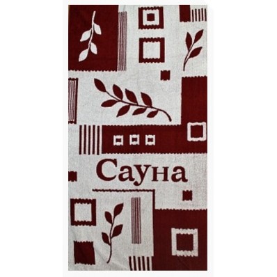 Полотенце махровое банное 70х140 см, рис. Сауна