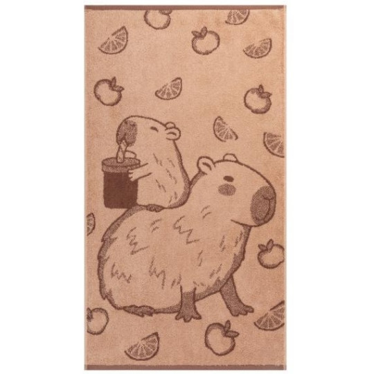 Полотенце махровое 50х90 см, рис. Capibara 6314