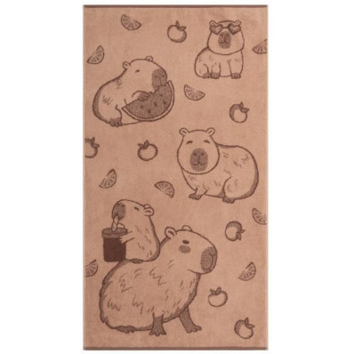 Полотенце махровое 70х130 см, рис. Capibara 6314