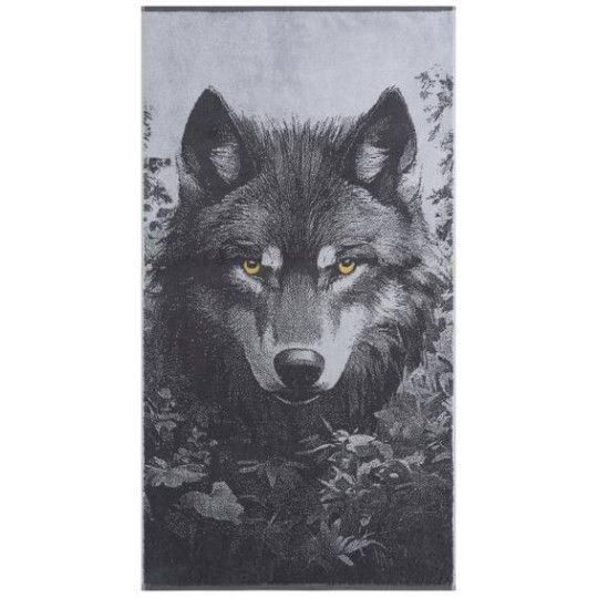 Полотенце махровое 70х130 см, рис. Grey Wolf 6941