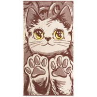 Полотенце махровое 70х130 см, рис. Taba Cat 6945